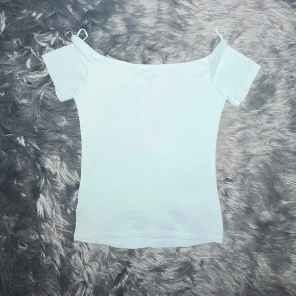 Express Off the Shoulder Top NWOT - Size XS | Color: Light Blue - Picture 3 of 4